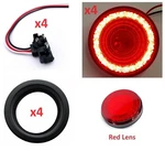 (SET/4) 4" Led/red Lens Mirage Stop, Turn, Tail Lights W/ Grommets & Plugs New. Price: $92.99.