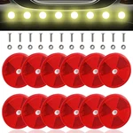 Abnaok 12 Pack Front Reflector Round For Driveway Fence Gate Posts Tra New. Price: $22.51.