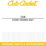 Cub Cadet 687-05086A-4021 Yellow 21" Deck Assembly SC500EZ+ Lawn Mowers New. Price: $129.88.