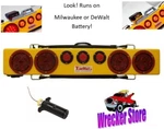 Look! Runs On Your Milwaukee Or Dewalt Batteries Towmate 36" Wireless Light Bar New. Price: $595.00.