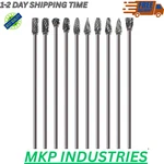 10 Pcs 1/8" Long Shaft Tungsten Carbide Burrs Set Kit Bits 4.5" Shank... New. Price: $30.99.
