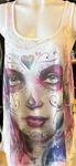 Lethal Angel Ladies Size Small Tank Top White/purple Painted Soul New. Price: $19.99.