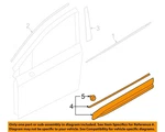 New Oem 19-23 Subaru Forester Front Door Exterior Trim-lower Molding 91112SJ230. Price: $75.95.