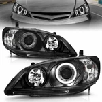 Anzo 121059 Projector Halo Headlights Black For 2004-2005 Honda Civic New. Price: $437.95.