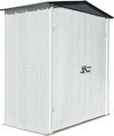 Stylish 6' X 3' Metal Outdoor Shed Kit In Flute Gray & Anthracite Color New. Price: $725.99.