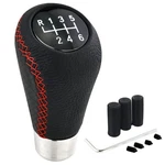 Lunsom 6 Speed Manual Shifter Knob Pu Gear Handle Leather Car Red New. Price: $24.08.