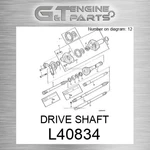 L40834 Drive Shaft Fits John Deere (surplus Open Box) New. Price: $308.34.