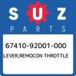 67410-92D01-000 Suzuki Lever,remocon Throttle 6741092D01000, New Genuine Oem Par. Price: $92.74.