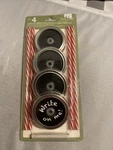 Home Essentials New 4 Pack Of Chalkboard Mason Jar Lids With Red Striped Straws. Price: $12.99.