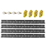 Silscvtt Black 12 Pcs 5 Foot Track Tie Down Kit 4 Rails Rings ... New. Price: $177.00.
