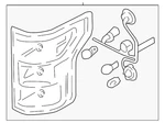 Genuine Ford Tail Light Assembly FL3Z-13404-H New. Price: $377.07.