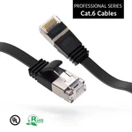 Sf Cable 6FT CAT6 U/ftp 30 Awg Flat Ethernet Network - Black New. Price: $5.38.