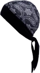 Schampa & Dirt Skins Z-wrap Stretch Headwrap Black White Paisley BNDNA003-1001 New. Price: $19.40.