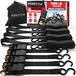 Fortem Ratchet Straps, Tie Down Set 1650LB Break Strength, 4 Pack 15FT ... New. Price: $38.30.