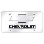 Dual Chrome New Logo On License Plate For Chevrolet D.CHV.2.CC. Price: $49.95.