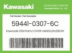 Kawasaki Genuine Cover-handle,rh,ebony 59441-0307-6C New. Price: $37.94.