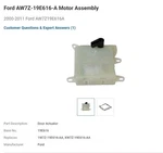 00-11 Ford Crown Victoria Hvac Blend Door Actuator 1W7H-19E616-AA Grand Marquis Used. Price: $34.95.