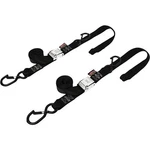 Powertye 1/2" Ratchet Soft-tye Tiedowns With Latch Hooks Black New. Price: $45.99.