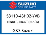 Suzuki Oem Part 53110-43H02-YVB Fender, Front (black) New. Price: $658.08.