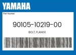 Yamaha Genuine Bolt, Flange 90105-10219-00 New. Price: $10.10.