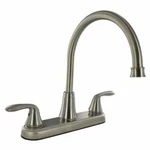 Valterra PF231402 Rv Premium 2-HANDLE Hi Arc Faucet Brushed Nickel New. Price: $75.49.