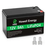 Hwe Energy 12V 9AH Lithium Battery, Deep Cycles Rechargeable LIFEPO4 New. Price: $47.31.