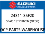 Suzuki Oem Part 24311-35F20 GEAR,1ST Driven (NT:39) New. Price: $141.50.