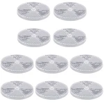 10 Pack Front Round Reflector For Driveway Fence Gate Posts Trailers New. Price: $16.49.