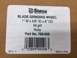 Stens 750-038, Blade Grinding Wheel (ruby 46 Grit), New. Price: $89.00.