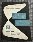 1959 Vw Bug Volkswagen Sedan Convertible Instruction Owners Manual Nice Original Used. Price: $139.99.