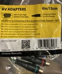 New - Startech 6 In. (15 Cm) Vga To Rca Cable HD15 (m)/component. Price: $19.99.
