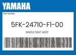 Yamaha Genuine Single Seat Assy 5FK-24710-F1-00 New. Price: $291.96.