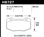 Hawk Performance HB727Z.592-AM Pc New. Price: $171.89.