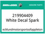Sea-doo Oem Part 219904409 White Decal Spark New. Price: $10.99.