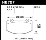 Hawk Performance HB727Z 592 Ceramic Disc Brake Pad New. Price: $134.58.