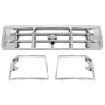 Front Grille W/ Headlight Bezel Kit Lh&rh Ford F150 F250 F350 Bronco 1992-97 New. Price: $107.50.