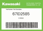 Kawasaki Genuine O Ring - 671D2585 New. Price: $9.50.