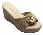 New Lindsay Phillips Devon Light Brown Wedge Platform Sandal Size 9.5 Snap Shoes. Price: $35.99.