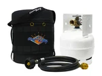 Insulated Protective Carry Case, 3 Lb Propane Tank And Adapter Hose For Outdoors New. Price: $125.95.