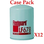 (12) Fleetguard LF678 Oil Filter Case Pack New. Price: $129.95.