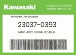 Kawasaki Genuine Lamp-assy-signal,led,rr,rh 23037-0393 New. Price: $147.94.