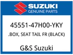 Suzuki Oem Part 45551-47H00-YKY .box, Seat Tail Fr (black) New. Price: $96.45.