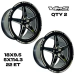 Vms Racing 5X114 Star Drag Wheels Race Track Rims Set 18X9.5 22 6.00 Bs New. Price: $599.95.