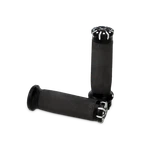 Burly Brand 82-17 Harley Dual Cable Handle Grip Set Black Machined New. Price: $99.95.