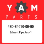43D-E4610-00-00 Yamaha Exhaust Pipe Assy 43DE46100000, New Genuine Oem Part. Price: $671.26.