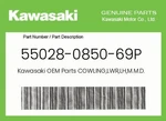 Kawasaki Genuine Cowling,lwr,lh,m.m.d.gray 55028-0850-69P New. Price: $175.48.