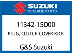 Suzuki Oem Part 11342-15D00 Plug Clutch Cover Kick New. Price: $9.31.