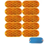 Oval Amber Reflectors Self Adhesive Drill Mount Sae 13 Dot 10 Pcs Brand. Price: $34.39.