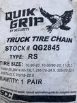 Quick Grip, Truck Tire Chain, Stock # QG2845 Type Rs New. Price: $79.95.