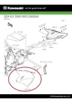 Kawasaki Genuine KLX300R Cover-side, Lh, B.white 36001-0682-266 Oem New. Price: $100.00.